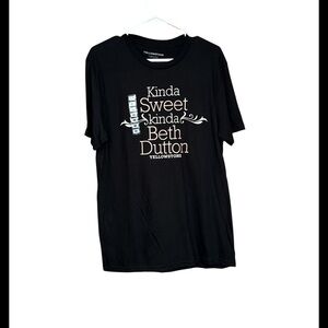 Yellowstone, Beth, Dutton Black Graphic T-Shirt new size medium